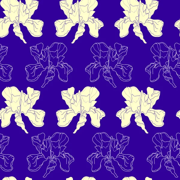 Patrón sin costura floral. Fondo vectorial con flores. Obras de arte dibujadas a mano para textiles, telas, recuerdos, embalajes y tarjetas de felicitación . — Archivo Imágenes Vectoriales