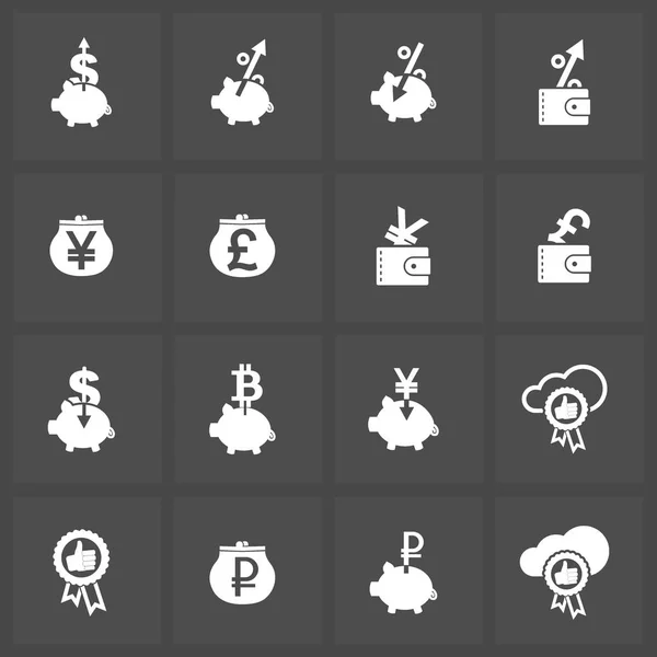 Набор иконок. Коллекция элементов дизайна. Векторный логотип для бизнеса, финансов, банковского дела . — стоковый вектор