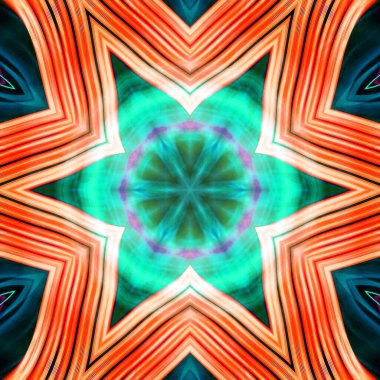 Fraktal soyut arkaplan. Dijital efektler. Şenlik dekorasyonu. Renkli desen. Geometrik doku.