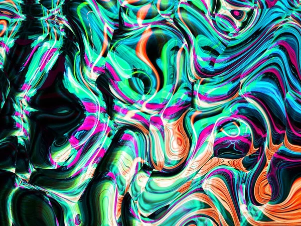 Fraktal Soyut Arkaplan Dijital Efektler Şenlik Dekorasyonu Renkli Desen Geometrik — Stok fotoğraf