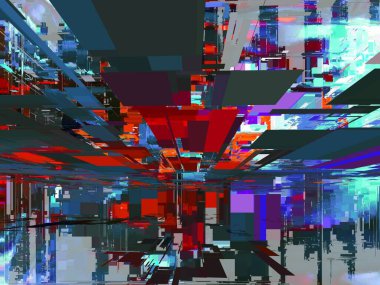 Renkli soyut desen. Dijital efektler. Poster, broşür, el ilanı ve kart için yaratıcı grafik tasarımı. Eşsiz duvar kâğıdı. Ağ, kumaş ve not defteri kapağı için arkaplan.