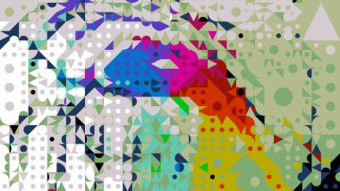 Renkli soyut desen. Dijital efektler. Poster, broşür, el ilanı ve kart için yaratıcı grafik tasarımı. Eşsiz duvar kâğıdı. Ağ, kumaş ve not defteri kapağı için arkaplan.