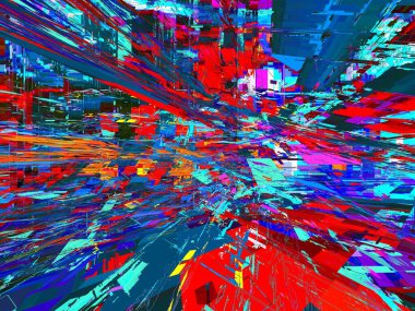 Renkli soyut desen. Dijital efektler. Poster, broşür, el ilanı ve kart için yaratıcı grafik tasarımı. Eşsiz duvar kâğıdı. Ağ, kumaş ve not defteri kapağı için arkaplan.