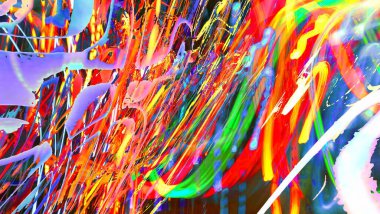 Renkli soyut desen. Dijital efektler. Poster, broşür, el ilanı ve kart için yaratıcı grafik tasarımı. Eşsiz duvar kâğıdı. Ağ, kumaş ve not defteri kapağı için arkaplan.