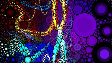 Renkli soyut desen. Dijital efektler. Poster, broşür, el ilanı ve kart için yaratıcı grafik tasarımı. Eşsiz duvar kâğıdı. Ağ, kumaş ve not defteri kapağı için arkaplan.