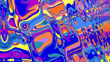 Renkli soyut desen. Dijital efektler. Poster, broşür, el ilanı ve kart için yaratıcı grafik tasarımı. Eşsiz duvar kâğıdı. Ağ, kumaş ve not defteri kapağı için arkaplan.