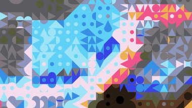 Renkli soyut desen. Dijital efektler. Poster, broşür, el ilanı ve kart için yaratıcı grafik tasarımı. Eşsiz duvar kâğıdı. Ağ, kumaş ve not defteri kapağı için arkaplan.