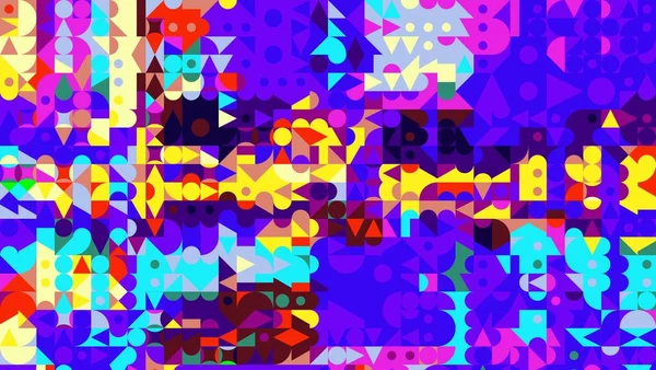 色彩斑斓的抽象图案数字效应 小册子 传单和卡片的创意平面设计 独特的壁纸 织物和记事本封面的背页 — 图库照片