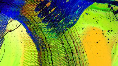 Renkli soyut desen. Dijital efektler. Poster, broşür, el ilanı ve kart için yaratıcı grafik tasarımı. Eşsiz duvar kâğıdı. Ağ, kumaş ve not defteri kapağı için arkaplan.