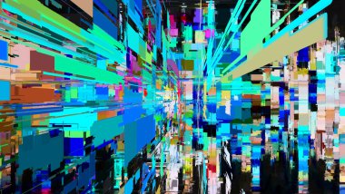 Renkli soyut desen. Dijital efektler. Poster, broşür, el ilanı ve kart için yaratıcı grafik tasarımı. Eşsiz duvar kâğıdı. Ağ, kumaş ve not defteri kapağı için arkaplan.