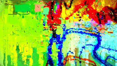 Renkli soyut desen. Dijital efektler. Poster, broşür, el ilanı ve kart için yaratıcı grafik tasarımı. Eşsiz duvar kâğıdı. Ağ, kumaş ve not defteri kapağı için arkaplan.