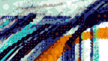 Renkli soyut desen. Dijital efektler. Poster, broşür, el ilanı ve kart için yaratıcı grafik tasarımı. Eşsiz duvar kâğıdı. Ağ, kumaş ve not defteri kapağı için arkaplan.