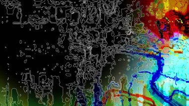 Renkli soyut desen. Dijital efektler. Poster, broşür, el ilanı ve kart için yaratıcı grafik tasarımı. Eşsiz duvar kâğıdı. Ağ, kumaş ve not defteri kapağı için arkaplan.