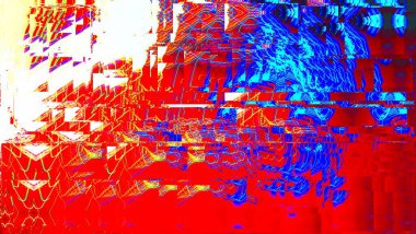 Renkli soyut desen. Dijital efektler. Poster, broşür, el ilanı ve kart için yaratıcı grafik tasarımı. Eşsiz duvar kâğıdı. Ağ, kumaş ve not defteri kapağı için arkaplan.