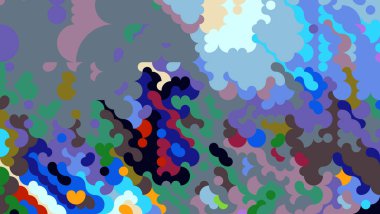 Renkli soyut desen. Dijital efektler. Poster, broşür, el ilanı ve kart için yaratıcı grafik tasarımı. Eşsiz duvar kâğıdı. Ağ, kumaş ve not defteri kapağı için arkaplan.