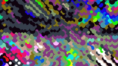 Renkli soyut desen. Dijital efektler. Poster, broşür, el ilanı ve kart için yaratıcı grafik tasarımı. Eşsiz duvar kâğıdı. Ağ, kumaş ve not defteri kapağı için arkaplan.