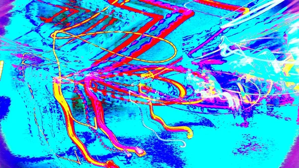 Красочный Абстрактный Шаблон Цифровой Эффект Креативный Графический Дизайн Плаката Брошюры — стоковое фото