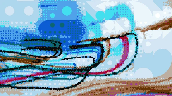 Красочный Абстрактный Шаблон Цифровой Эффект Креативный Графический Дизайн Плаката Брошюры — стоковое фото