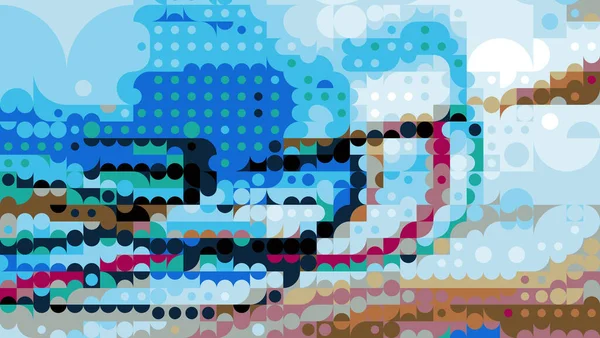 Färgstarkt Abstrakt Mönster Digitala Effekter Kreativ Grafisk Design För Affisch — Stockfoto
