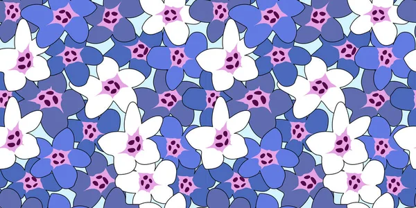 Patrones Florales Sin Costura Con Flores Primavera Diseño Vectorial Para — Archivo Imágenes Vectoriales