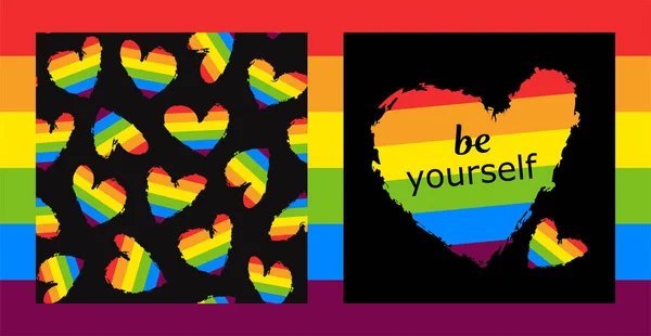 Lbtテンプレートのセット 2020年6月のLgbtプライド月間 レズビアンゲイバイセクシャル性転換 毎年お祝いだLgbtの旗 シームレスなパターン — ストックベクタ