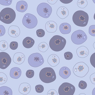 Yoğurtta yaban mersini ve yaban mersini ile kusursuz desen. Çilekli. Kağıt, kapak, kumaş, iç dekorasyon için modern soyut tasarım