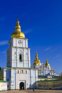 Kiev, Ukrayna St. Michael 's Golden Domed Manastırı ve Altın Kubbeler.