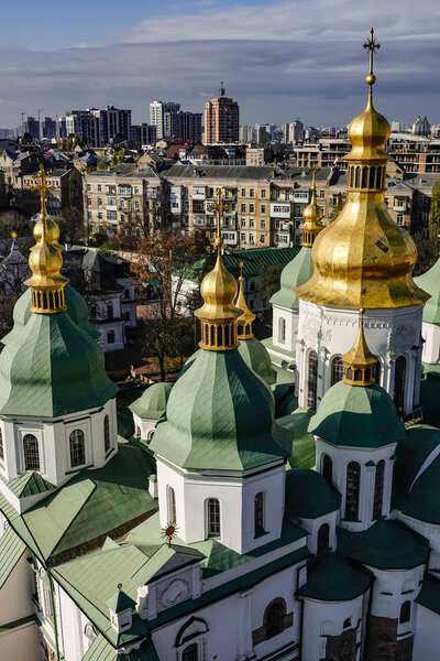 Kiev,Ukraine St Sophia's Cathedral The cathedral was built over nine centuries and is a great example of Byzantine and Ukrainian Baroque architecture.