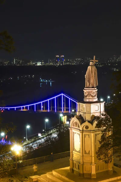 Kiev Ucrânia Volodymyr Grande Monumento Que Trouxe Cristianismo Para Região — Fotografia de Stock