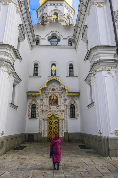 Κίεβο Ουκρανία Είσοδος Στην Εκκλησία Στο Μοναστήρι Ορόσημο Και Unesco — Φωτογραφία Αρχείου