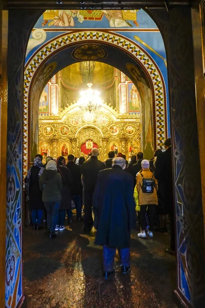 Kiev Ucrania Misa Iglesia Monasterio San Miguel — Foto de Stock