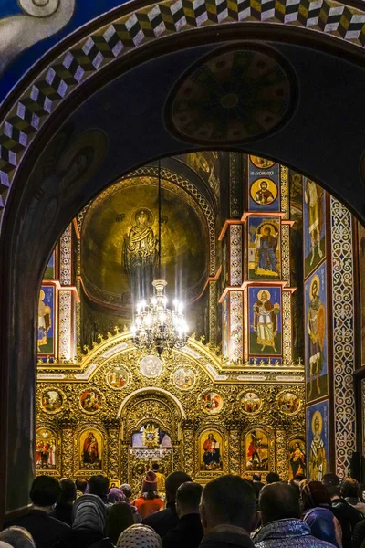 Kiev Ukraine Mass Michael Church Monastery — стоковое фото