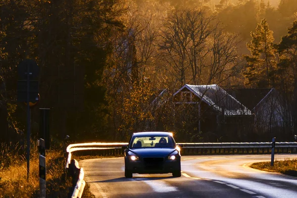 Rimbo Schweden Eine Straße Der Roslagen Gegend Nördlich Von Stockholm — Stockfoto