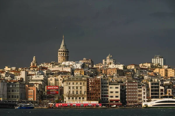 Стамбул Турция Skyline Istanbul Galata Tower — стоковое фото