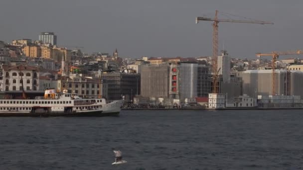 Istanbul Turkey Dec 2019 Βόλτα Πλοίο Στο Λιμάνι Της Κωνσταντινούπολης — Αρχείο Βίντεο