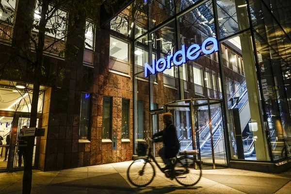 Sztokholm Szwecja Siedziba Banku Nordea — Zdjęcie stockowe