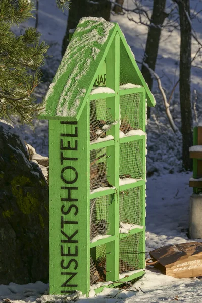 Stockholm Sweden Called Insect Hotel Insektshotell Small Insects Studied — стоковое фото