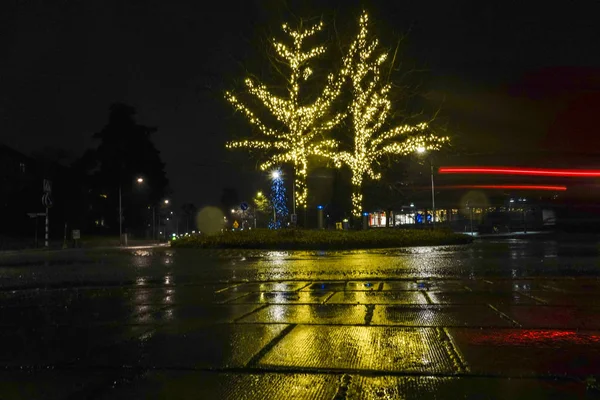 Stockholm Svédország Karácsonyi Dekorációk Lidingo Centrumban — Stock Fotó