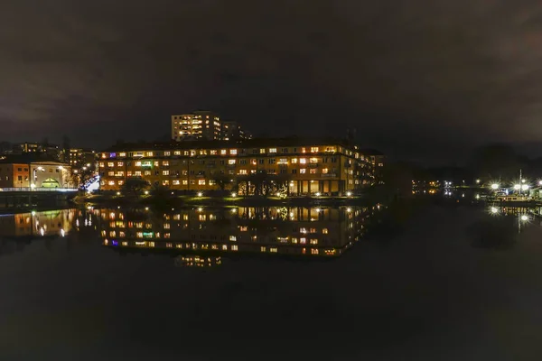 Stockholm Sweden Island Reimersholme Night — 스톡 사진