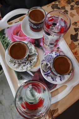 Siwa Oasis, Mısır Üç fincan Türk kahvesi.