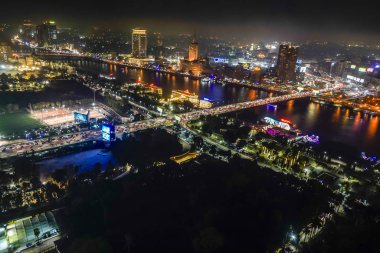 Kahire, Mısır Geceleri gökyüzü.