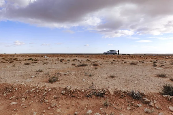 Marsa Matruh Egyiptom Autó Utas Egy Sivatagi Úton — Stock Fotó