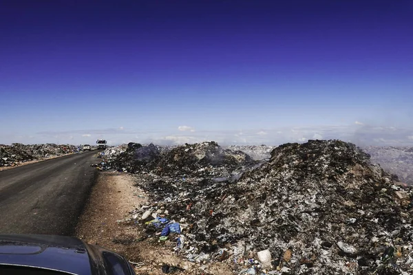 Marsa Matruh Αίγυπτος Μια Δημόσια Χωματερή Στην Έρημο Όπου Σκουπίδια — Φωτογραφία Αρχείου