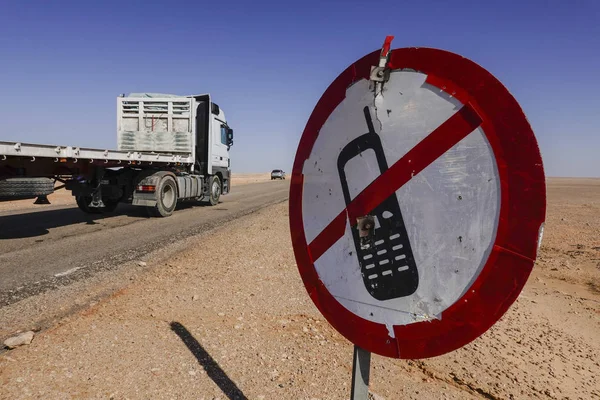 Marsa Matrouh Egyiptom Jel Megtiltja Mobiltelefonok Vezetés Közbeni Használatát — Stock Fotó