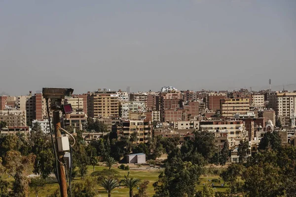 Cairo Egypte Skyline Van Caïro Gizeh Gezien Vanaf Het Terrein — Stockfoto