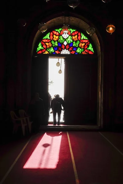 Cairo Egipto Personas Que Entran Interior Mezquita Muhammed Ali — Foto de Stock