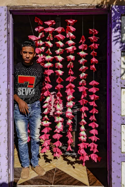 Siwa Oasis Egypt Vchodu Holičství Stojí Holič — Stock fotografie