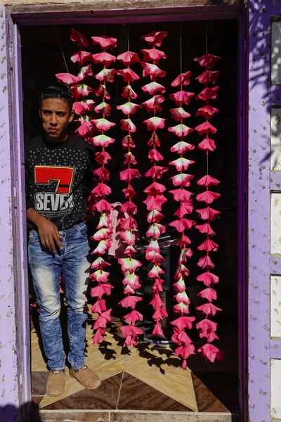 Siwa Oasis Egypt Vchodu Holičství Stojí Holič — Stock fotografie