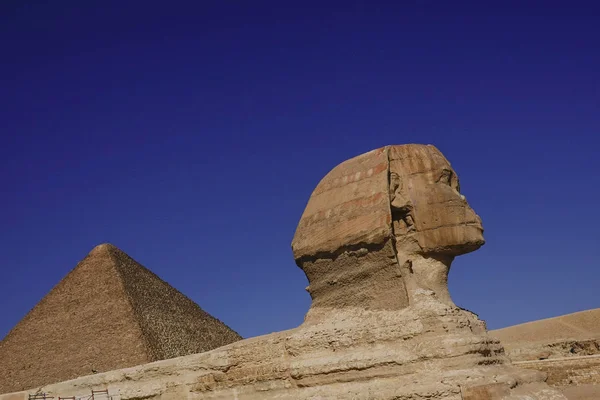 Cairo Egito Terrenos Das Pirâmides Gizé Esfinge — Fotografia de Stock