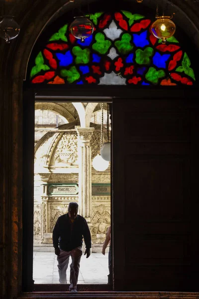 Cairo Egipto Personas Que Entran Interior Mezquita Muhammed Ali — Foto de Stock